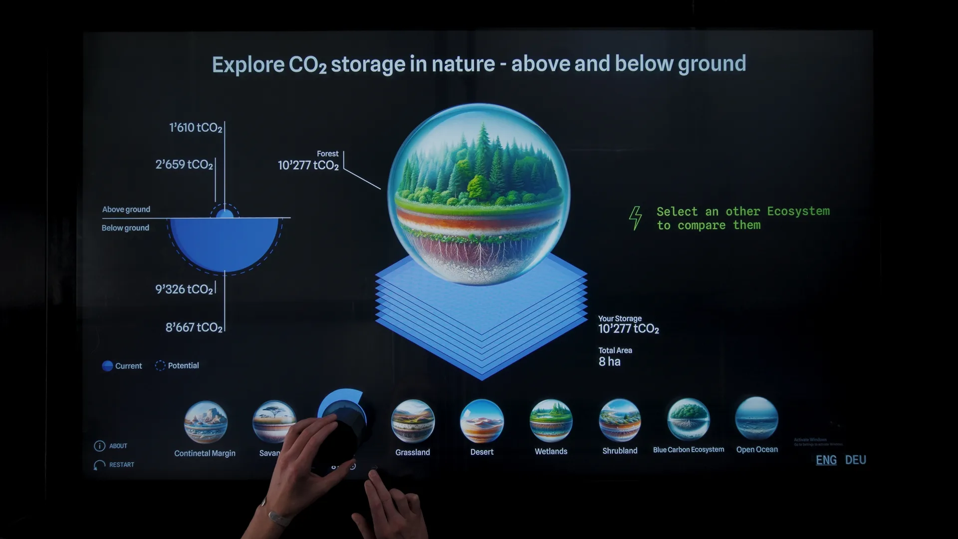 Studentenarbeit zum Thema Above/Below CO₂-Speicherung.