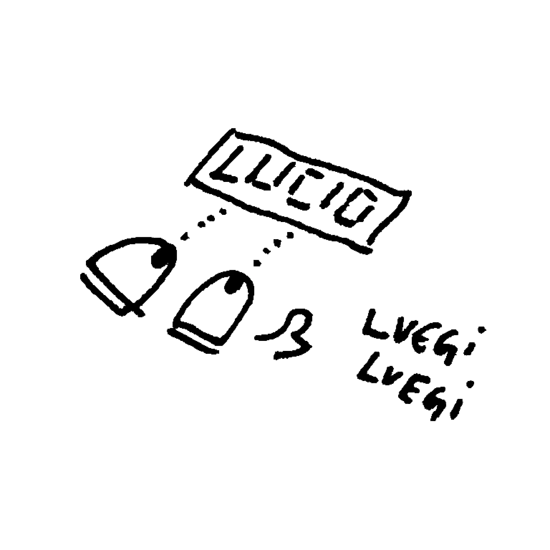 Eine abstrakte zweier Augen die einen 7-Segment-Bildschirm anschauen auf dem "Lucid" zu lesen ist.