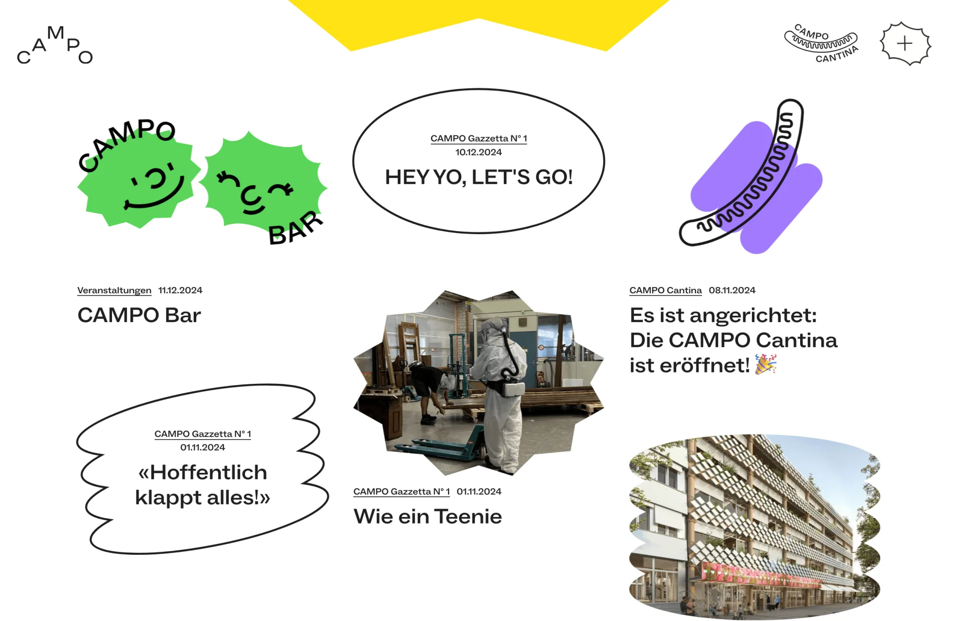 Screenshot CAMPO Webseite