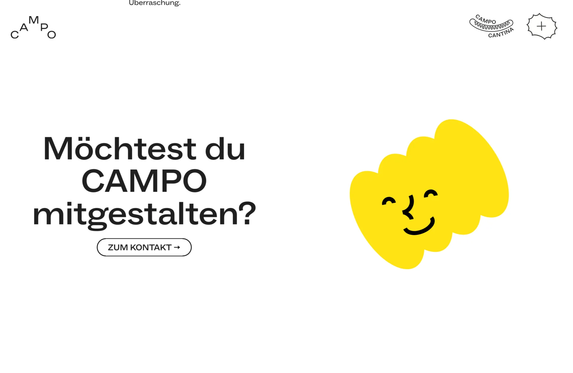 Screenshot CAMPO Webseite