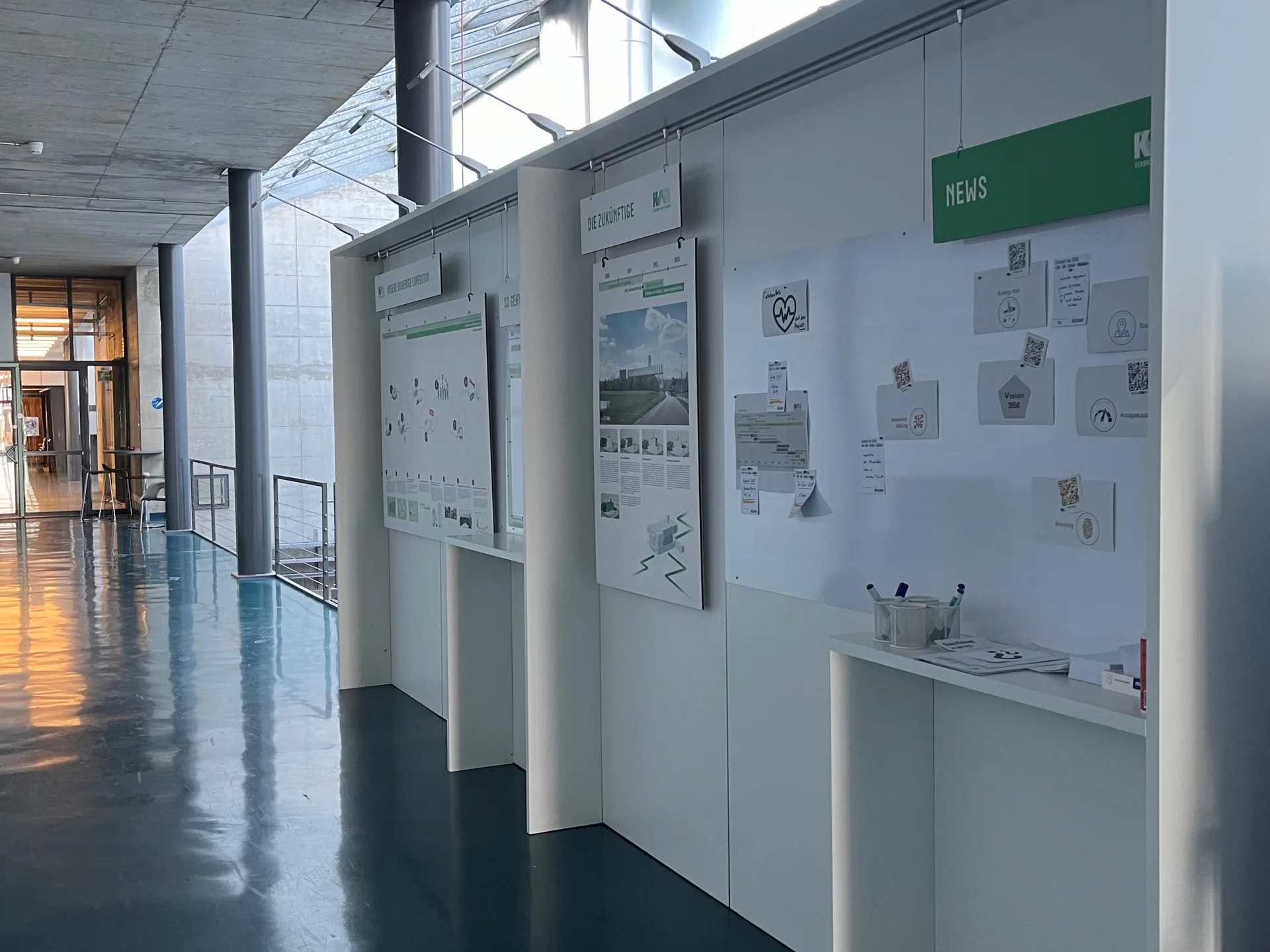 Aufbau der Ausstellung