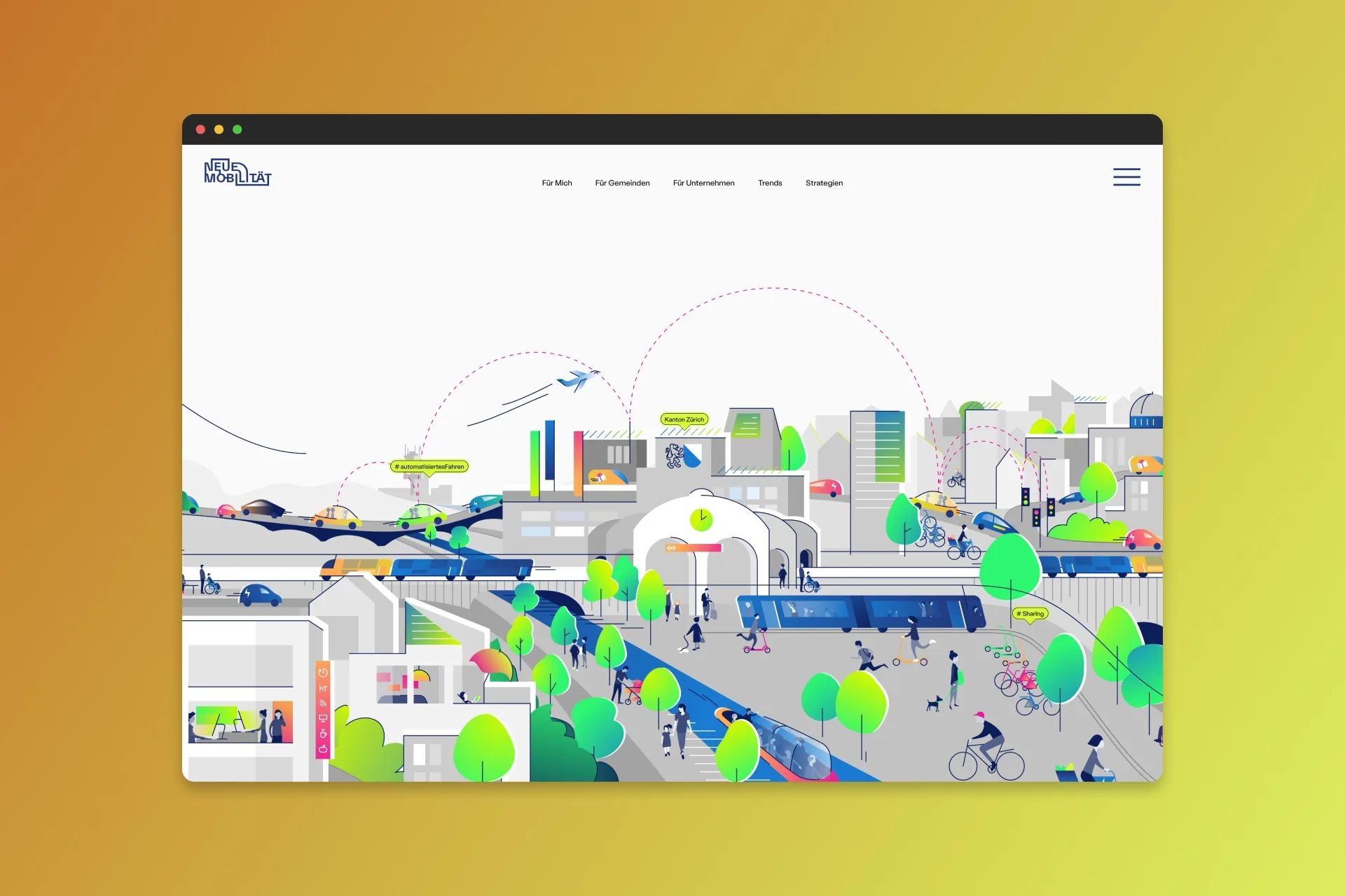 Webseite Neue Mobilität Zürich
