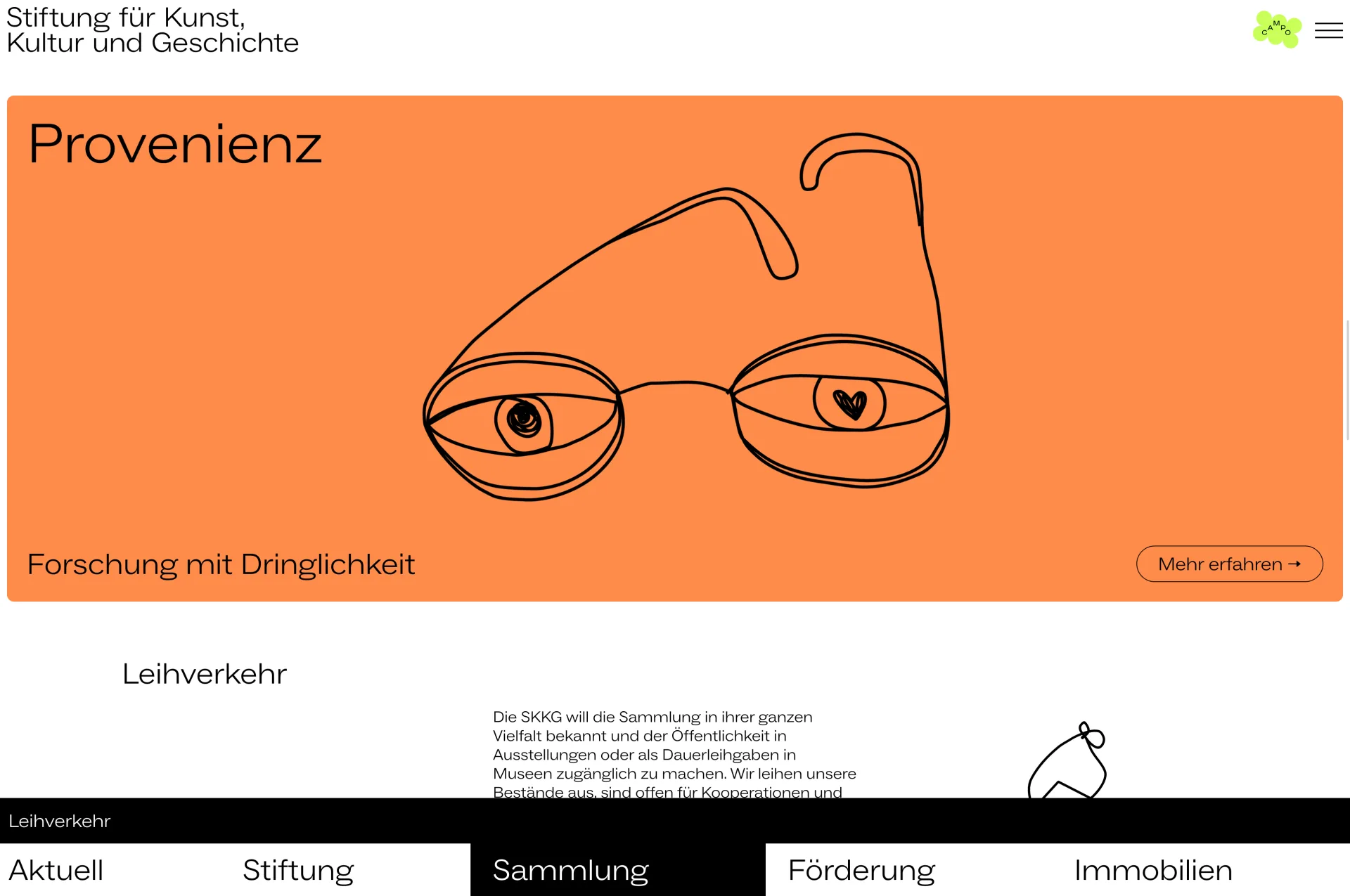 Screenshot SKKG Website