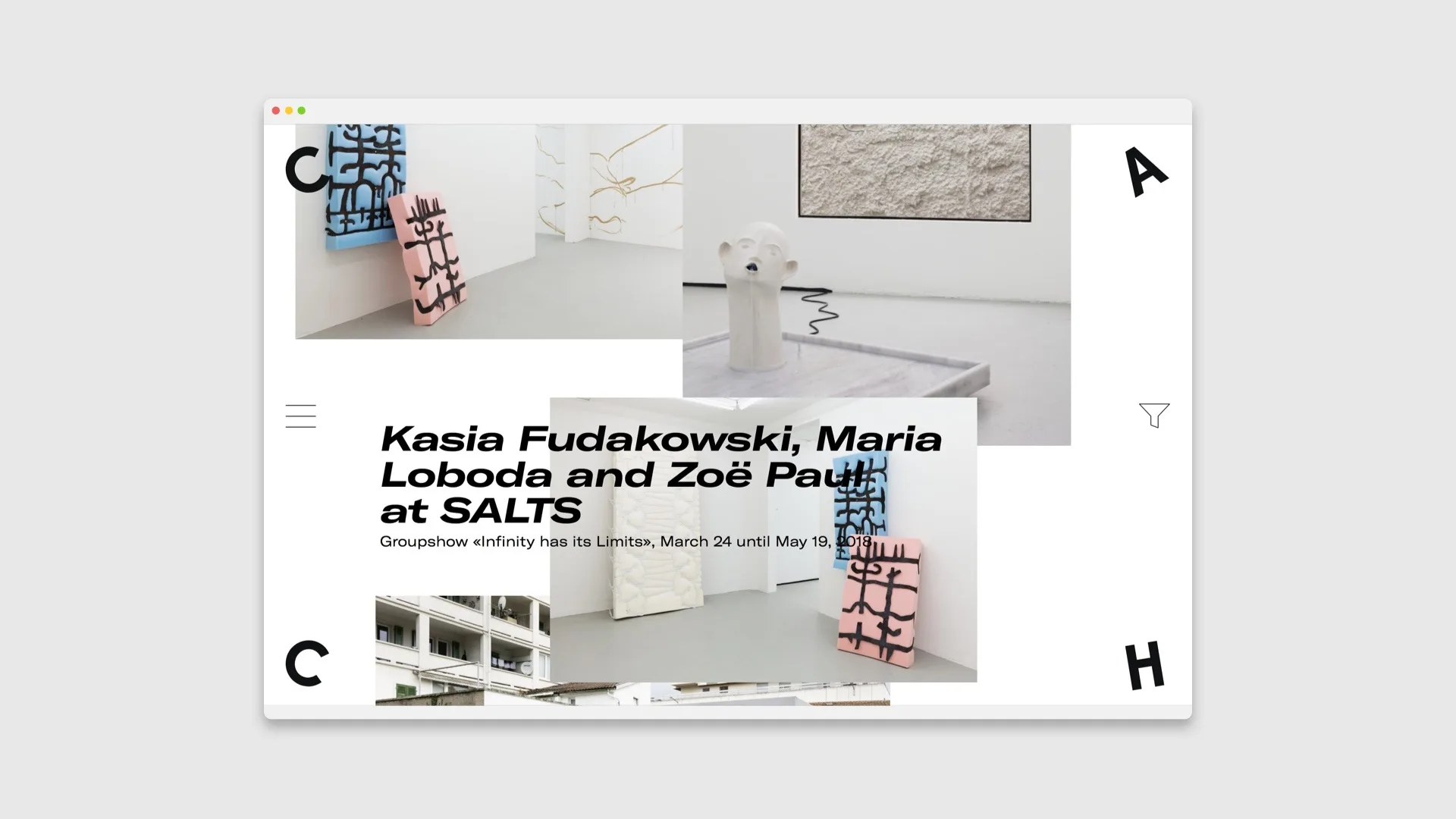 Screenshot der Webseite