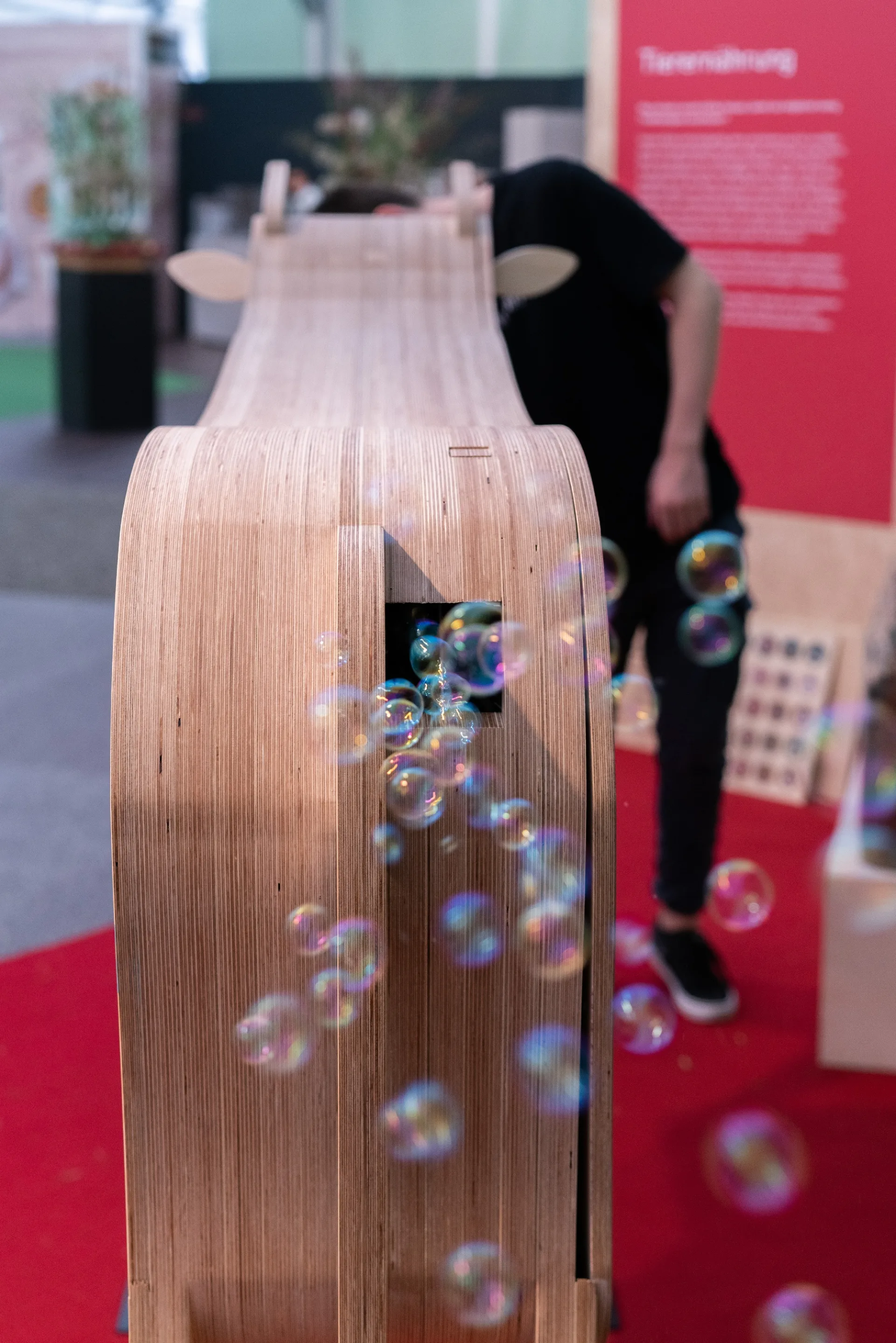 Die Kuh furzt Seifenblasen.